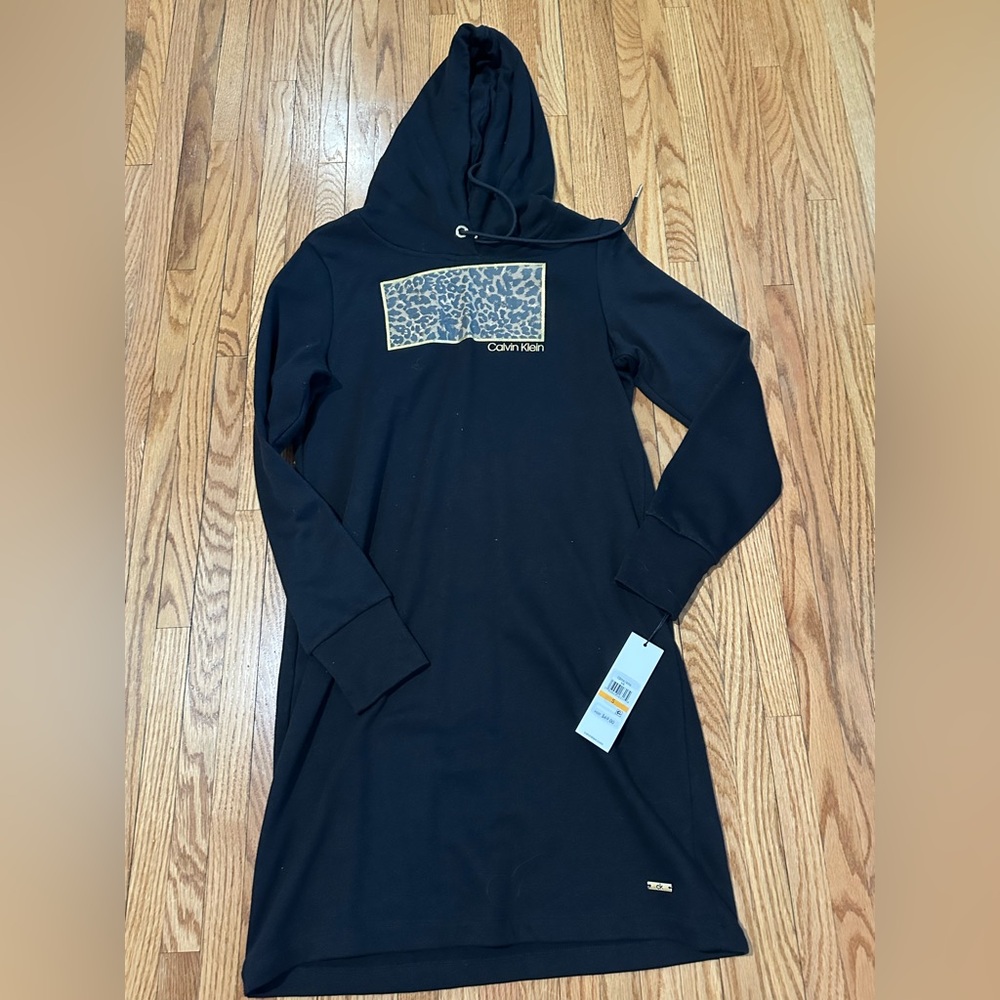 Calvin Klein Black Hoodie Dress